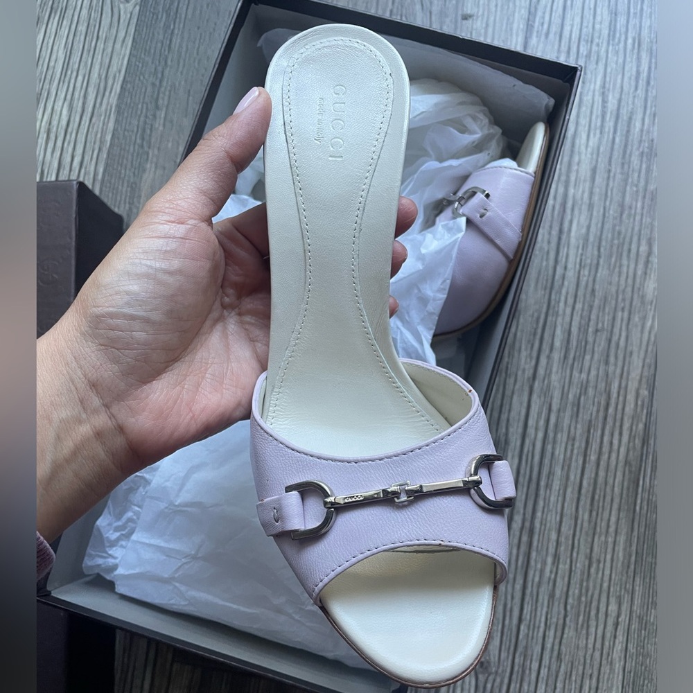 Authentic Gucci lilac heels